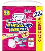 Amazon.co.jp: アテント パンツL 夜1枚安心パンツ 12枚 8回吸収 パッド
